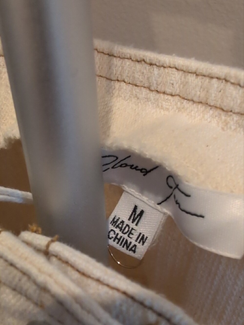 Women's Cloud Ten Denim Cream Button-Front Overall Jumper - Picture 3 of 11